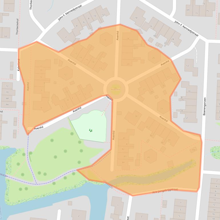 Kaart van postcodegebied 3274CT.