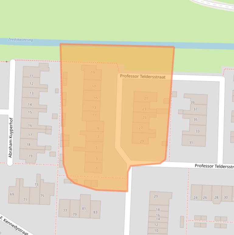 Kaart van postcodegebied 3274CZ.