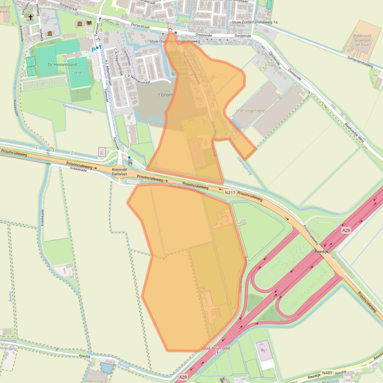 Kaart van postcodegebied 3274KD.