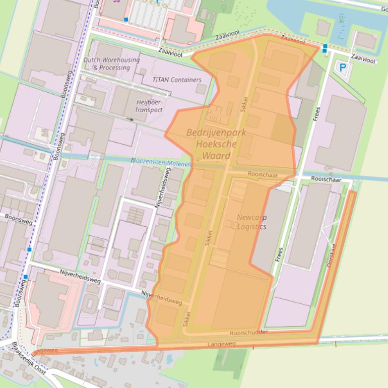 Kaart van postcodegebied 3274KK.