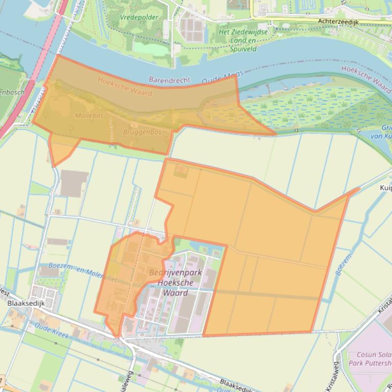Kaart van postcodegebied 3274LH.