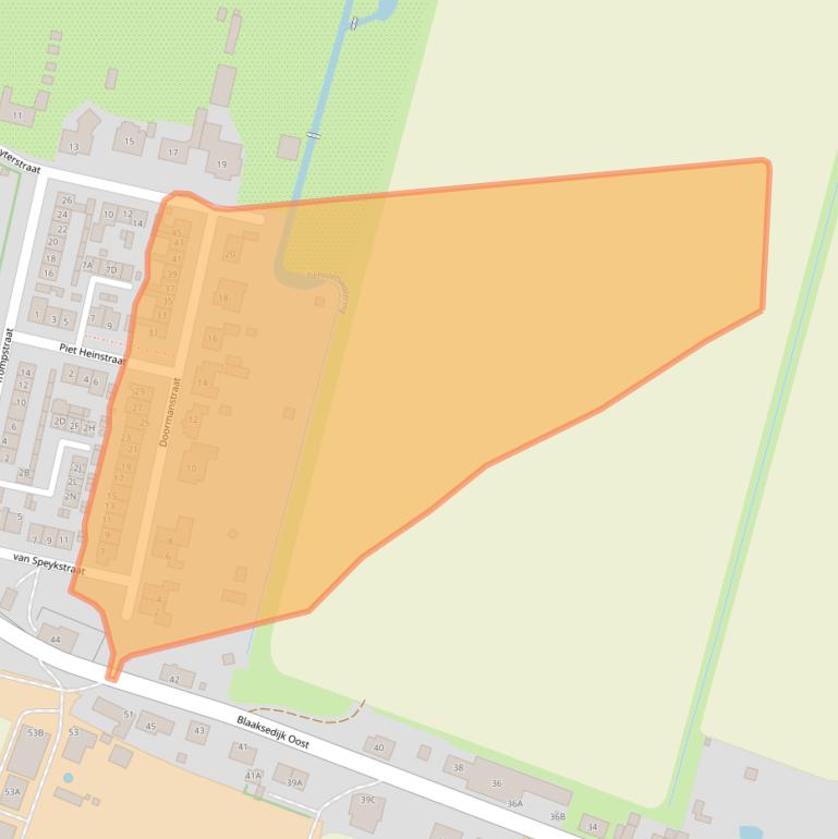 Kaart van postcodegebied 3274LK.