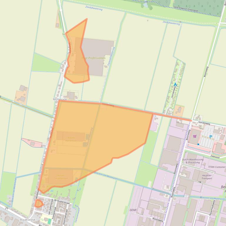 Kaart van postcodegebied 3274LP.