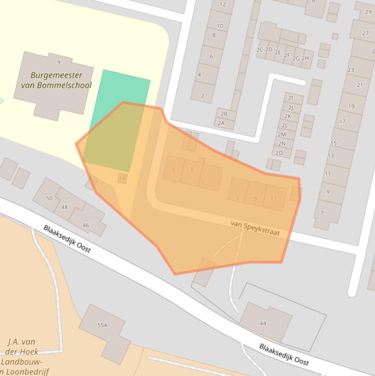 Kaart van postcodegebied 3274LW.