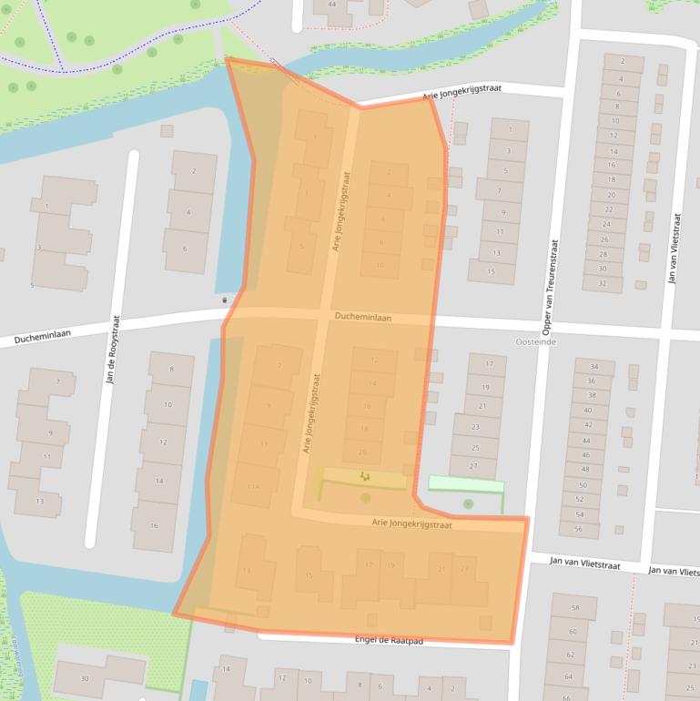 Kaart van postcodegebied 3274NB.