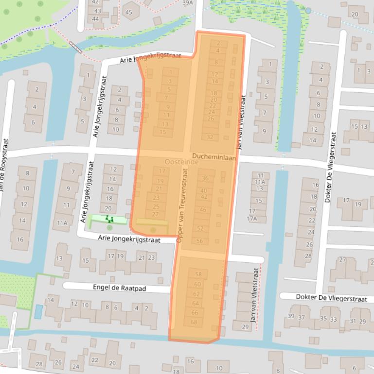 Kaart van postcodegebied 3274ND.