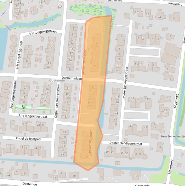 Kaart van postcodegebied 3274NE.