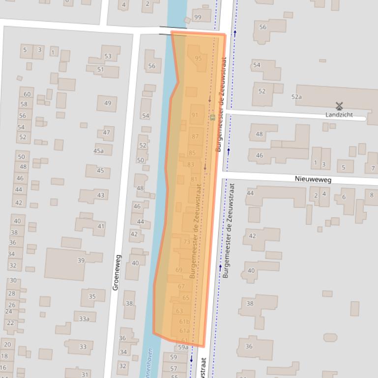 Kaart van postcodegebied 3281AE.