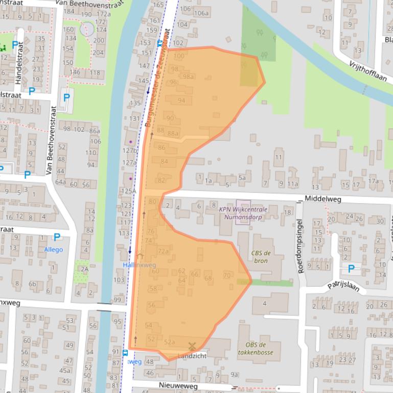 Kaart van postcodegebied 3281AK.