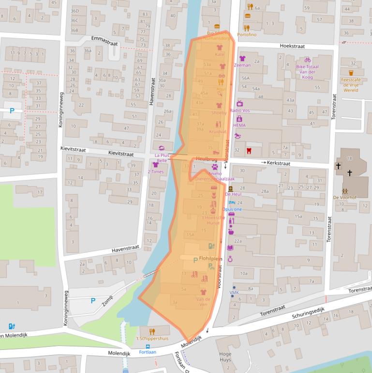 Kaart van postcodegebied 3281AT.