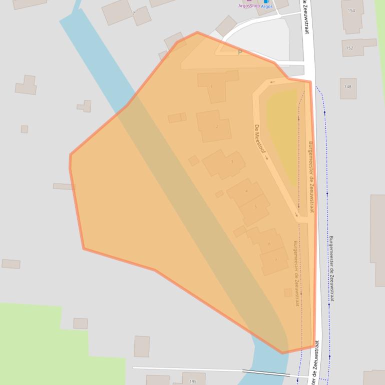 Kaart van postcodegebied 3281AZ.