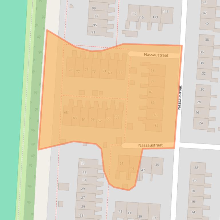 Kaart van postcodegebied 3281BR.