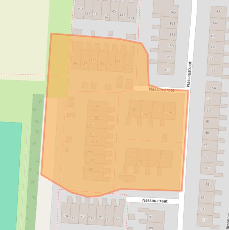 Kaart van postcodegebied 3281BS.