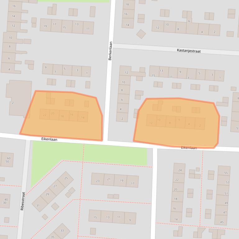 Kaart van postcodegebied 3281CE.