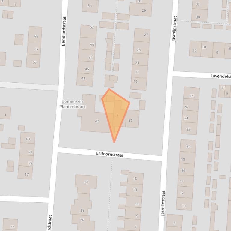 Kaart van postcodegebied 3281CG.