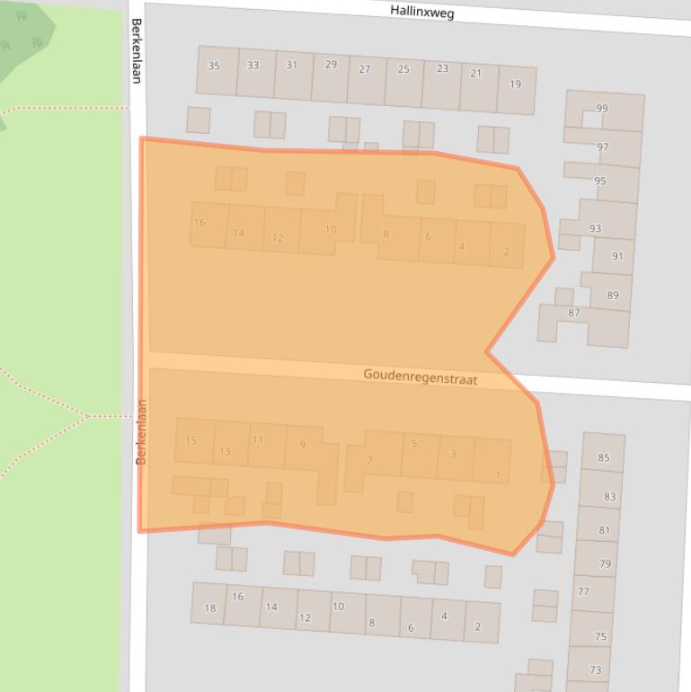 Kaart van postcodegebied 3281CH.