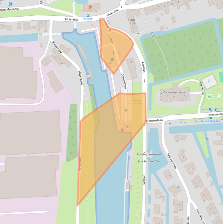 Kaart van postcodegebied 3281HB.