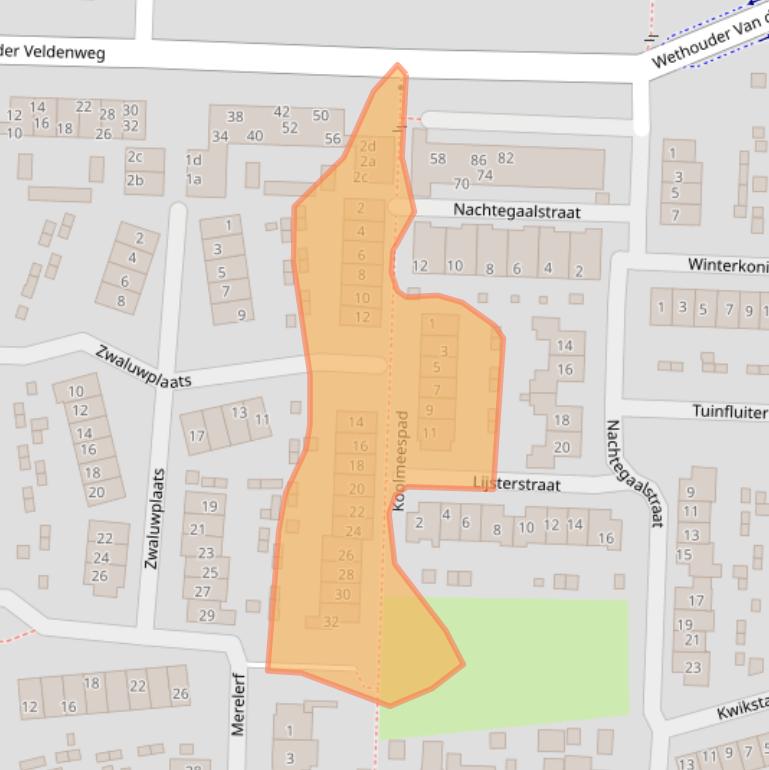 Kaart van postcodegebied 3281JK.