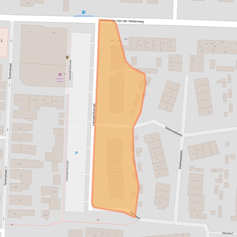 Kaart van postcodegebied 3281JL.