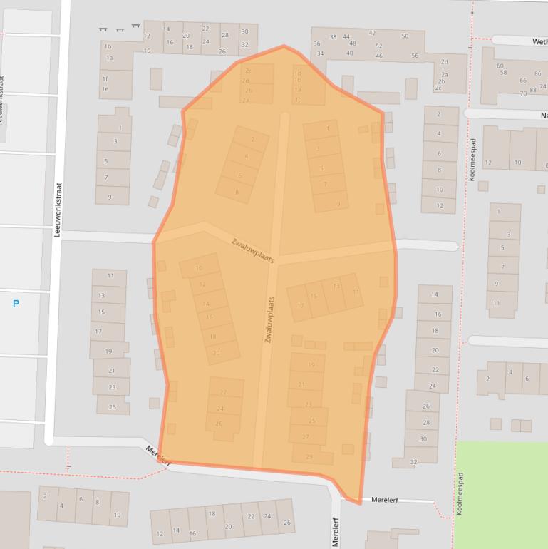 Kaart van postcodegebied 3281JN.