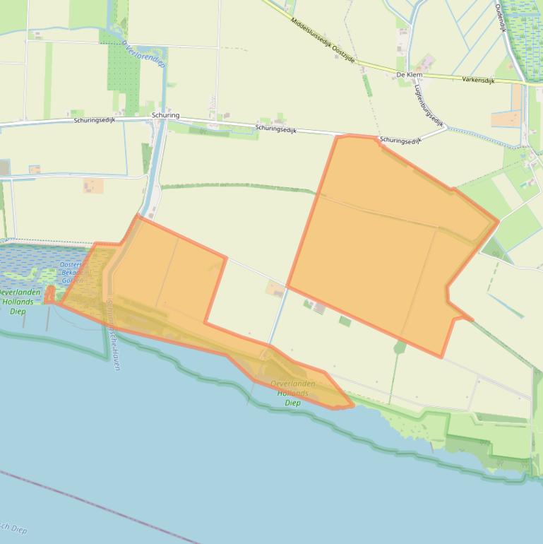 Kaart van postcodegebied 3281KE.