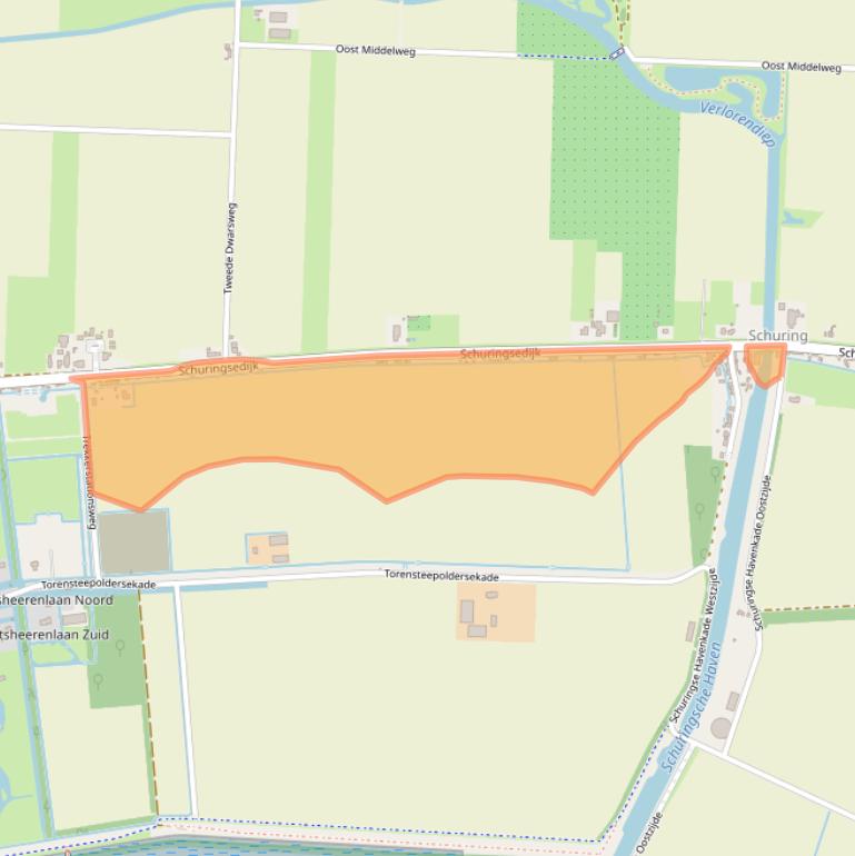 Kaart van postcodegebied 3281KR.