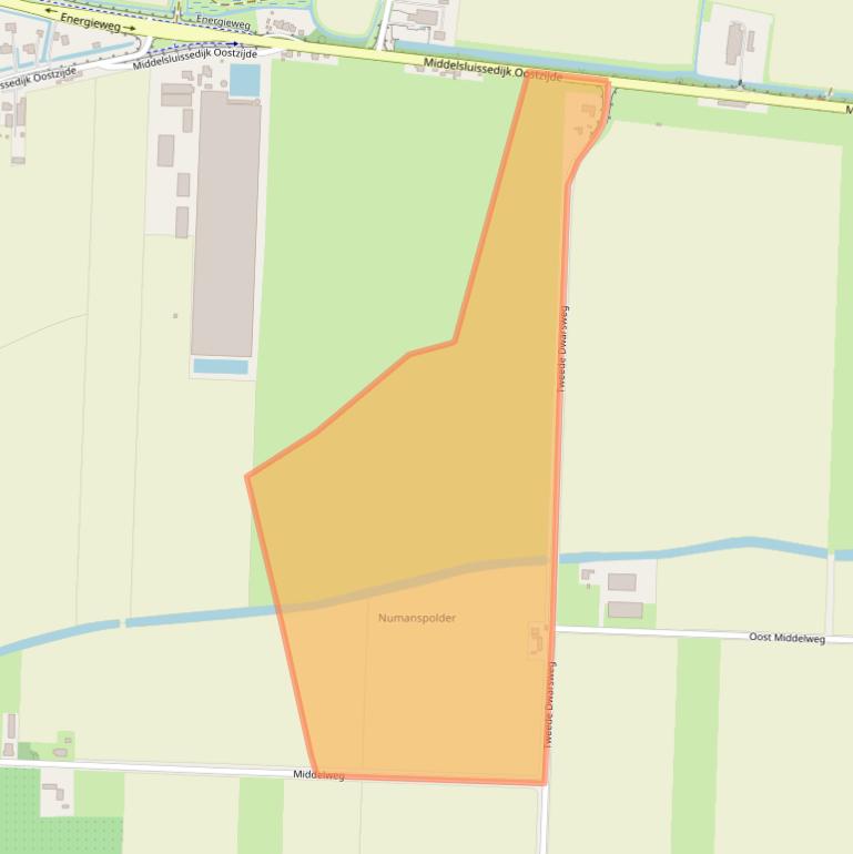 Kaart van postcodegebied 3281KX.