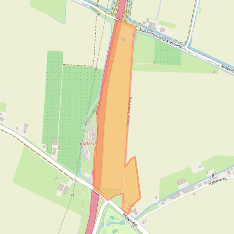 Kaart van postcodegebied 3281KZ.