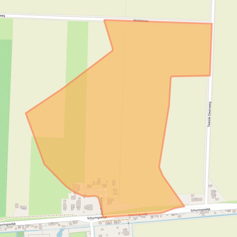 Kaart van postcodegebied 3281LA.