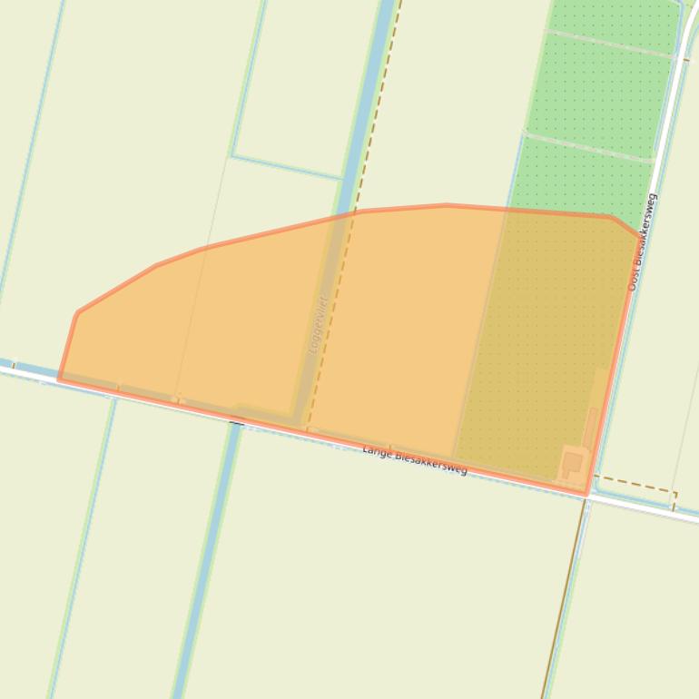 Kaart van postcodegebied 3281LL.