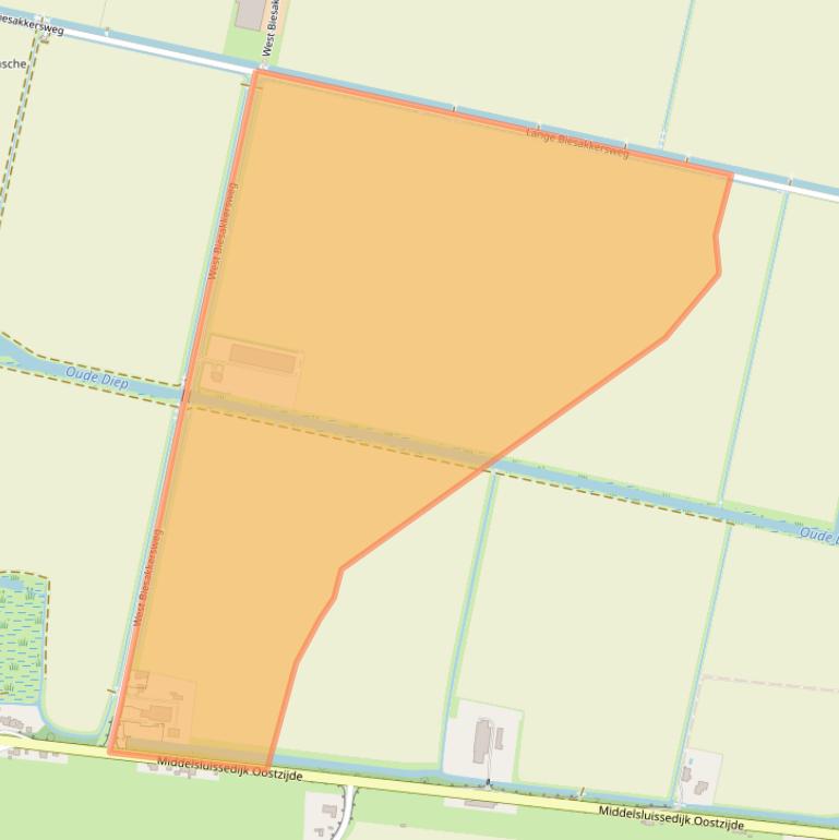 Kaart van postcodegebied 3281LN.