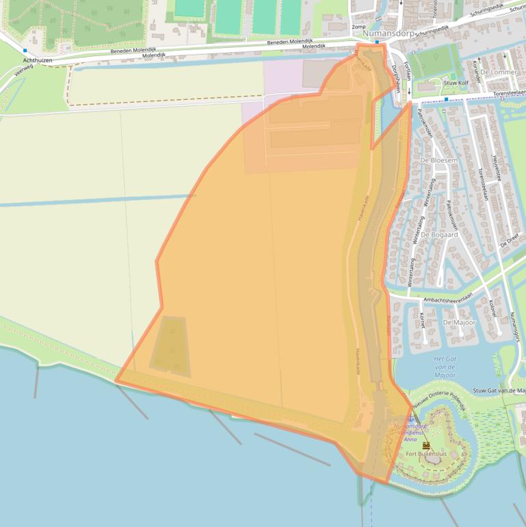 Kaart van postcodegebied 3281LS.