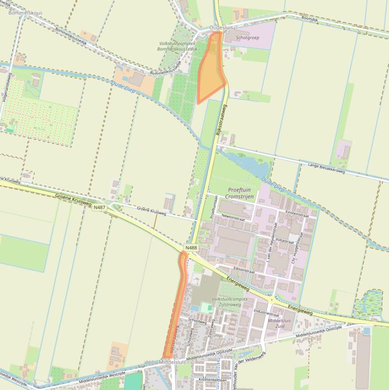 Kaart van postcodegebied 3281LV.