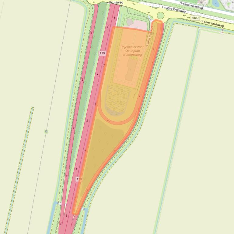 Kaart van postcodegebied 3281LZ.