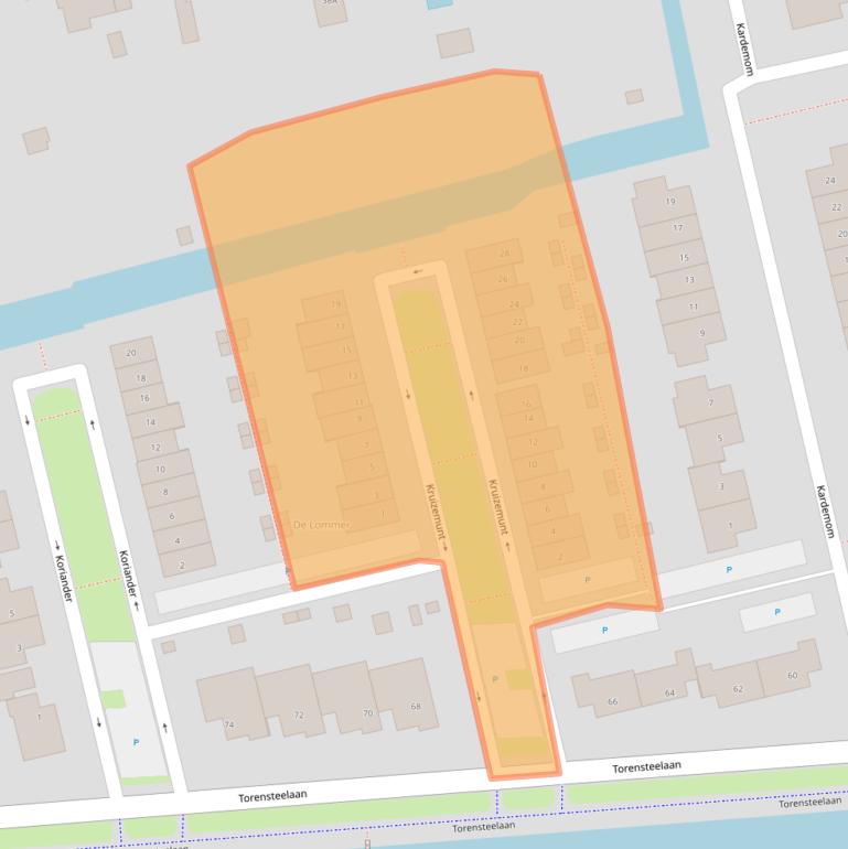 Kaart van postcodegebied 3281MC.