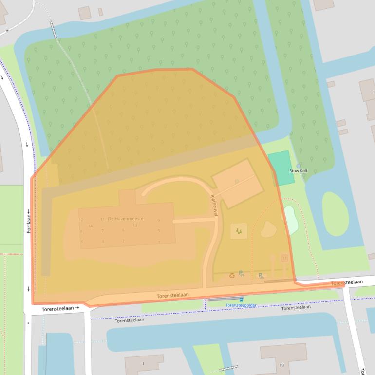 Kaart van postcodegebied 3281ME.