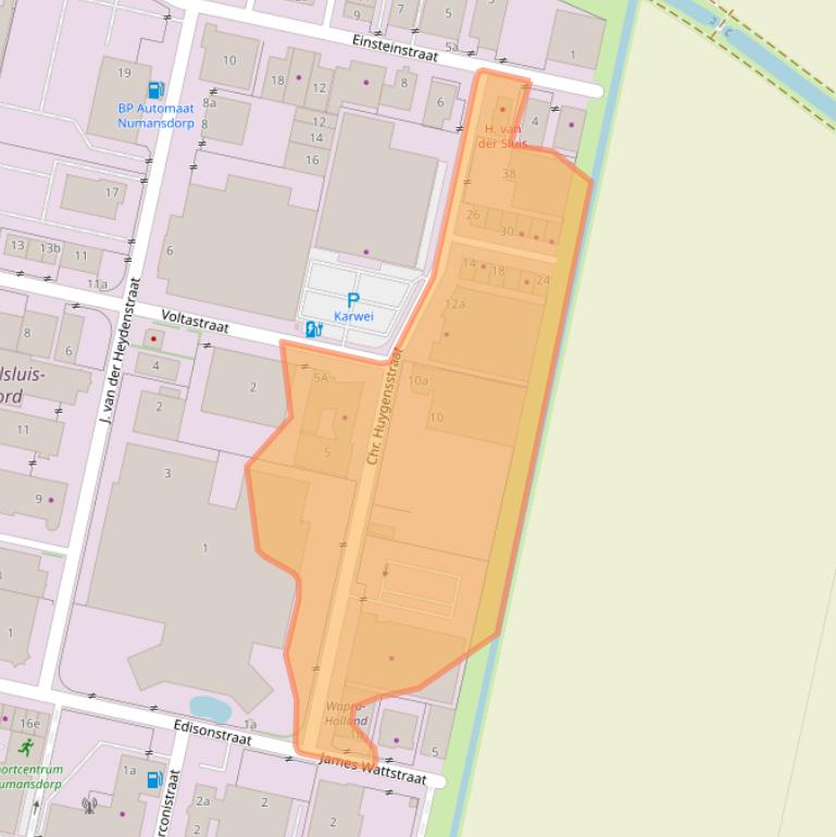 Kaart van postcodegebied 3281ND.