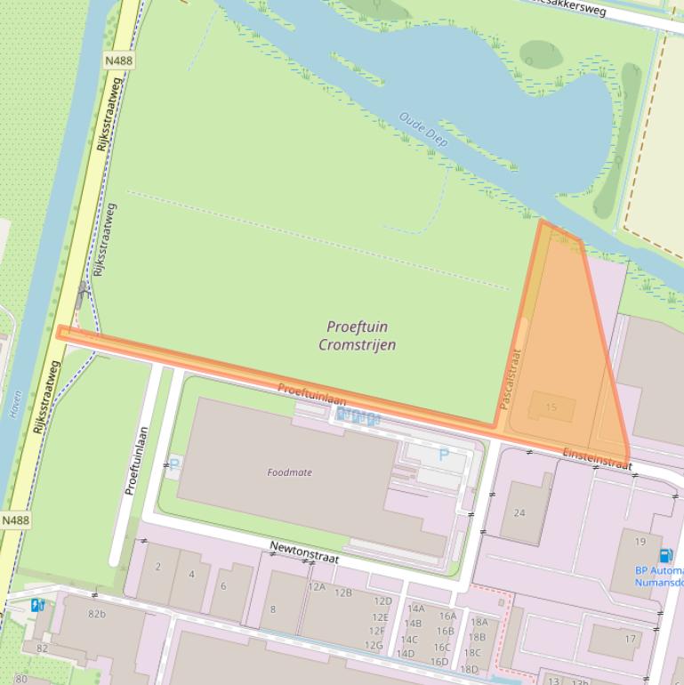 Kaart van postcodegebied 3281NL.