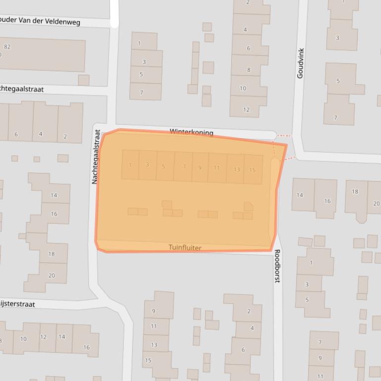 Kaart van postcodegebied 3281RE.