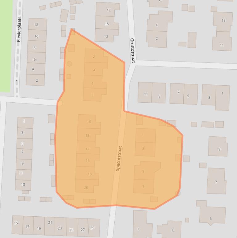 Kaart van postcodegebied 3281RK.