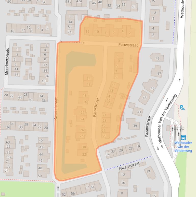 Kaart van postcodegebied 3281RN.