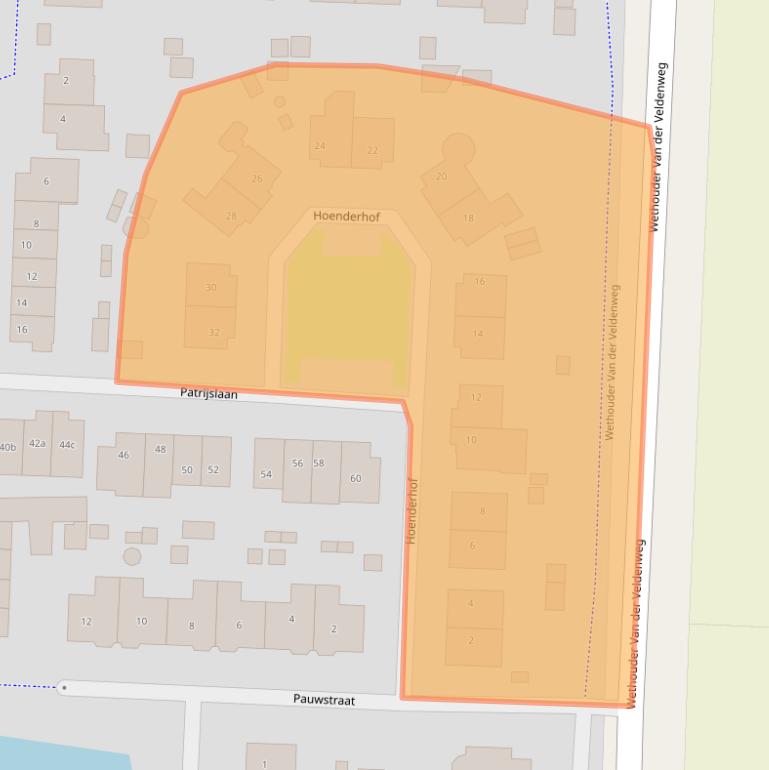 Kaart van postcodegebied 3281RP.