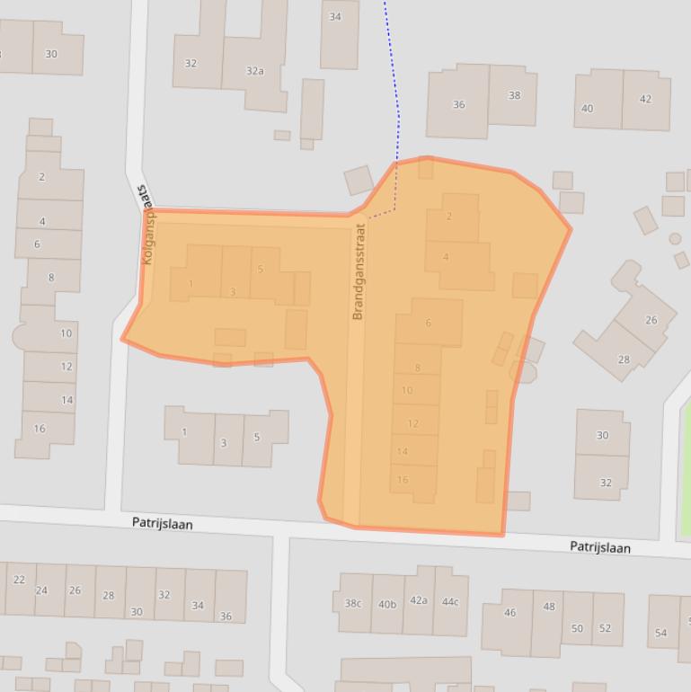 Kaart van postcodegebied 3281RR.