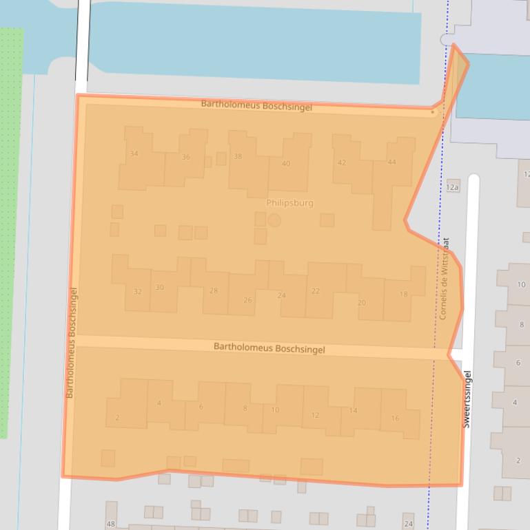 Kaart van postcodegebied 3281SK.