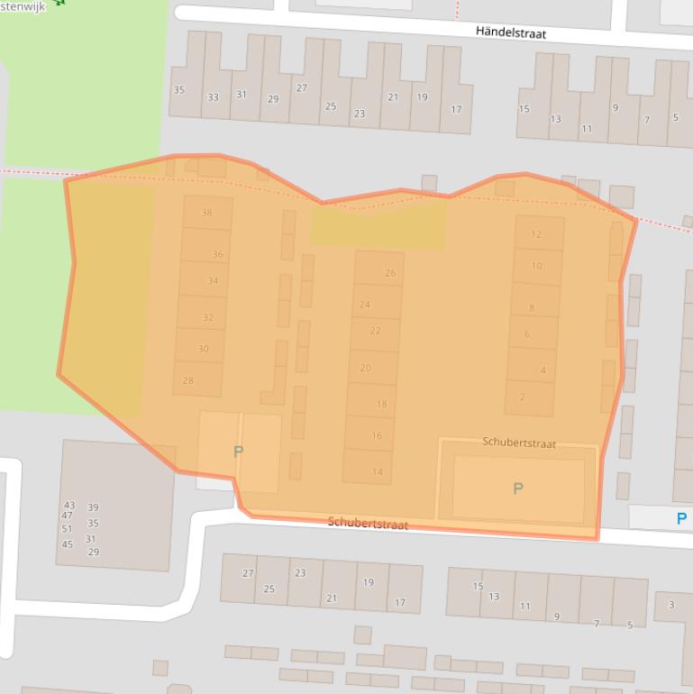 Kaart van postcodegebied 3281TH.