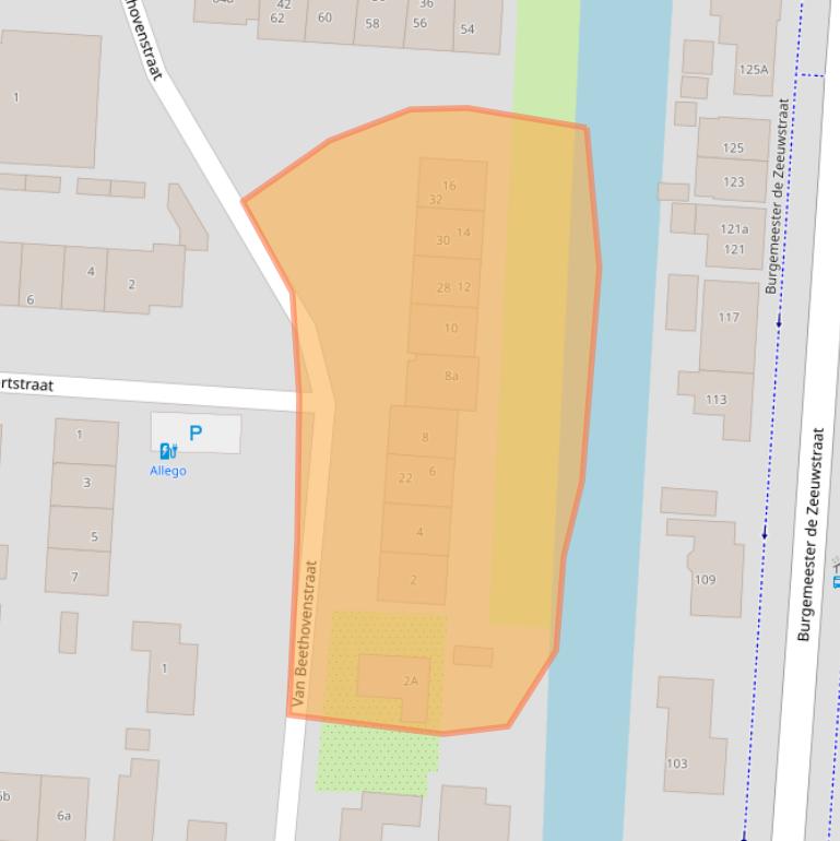 Kaart van postcodegebied 3281TK.