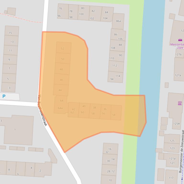 Kaart van postcodegebied 3281TL.