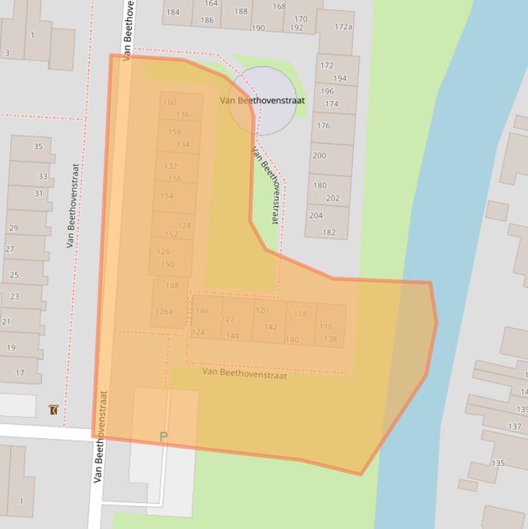 Kaart van postcodegebied 3281TN.