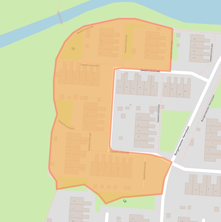 Kaart van postcodegebied 3281TV.