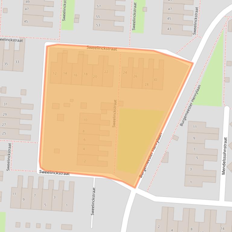 Kaart van postcodegebied 3281TW.